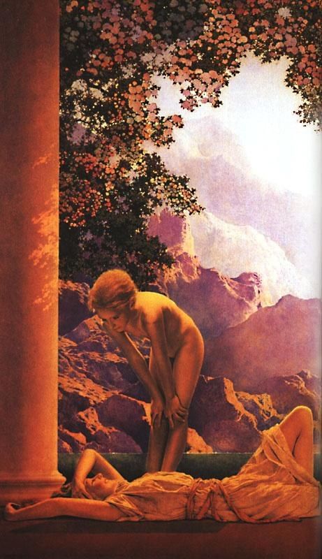 Maxfield Parrish daybreak detail